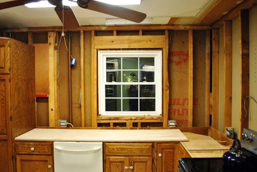 Demo Old Backsplash Tile & Plywood, step by step