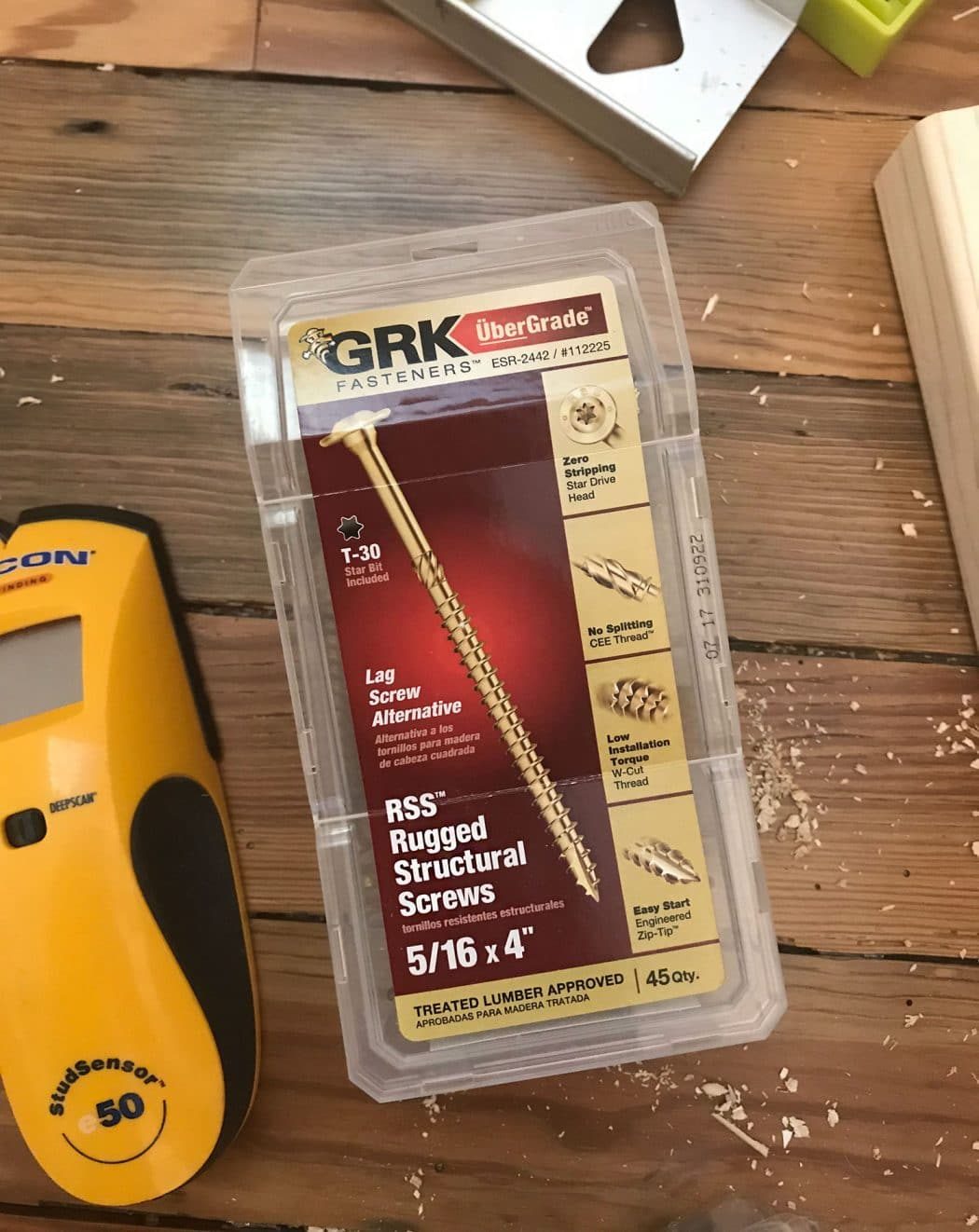 rss rugged structural screw box from Home Depot