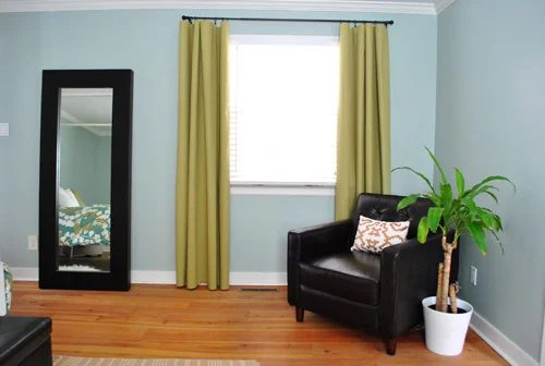 Make No-Sew Bedroom Curtains With Fabric And Hem Tape, step by step