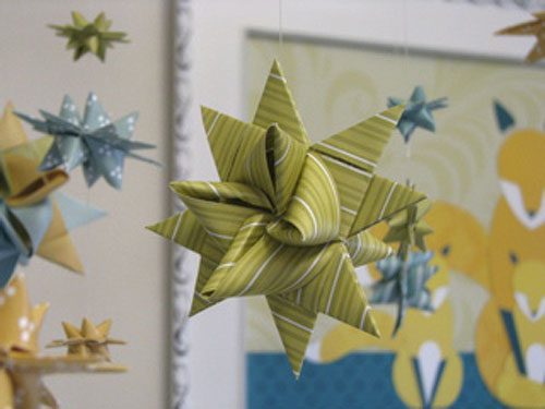 A Hands-on Baby Mobile With Folded Moravian Stars