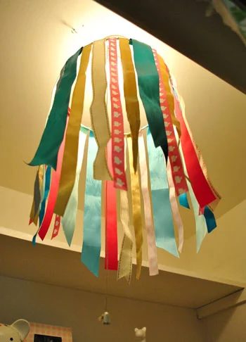 Make A Ribbon Chandelier, step by step
