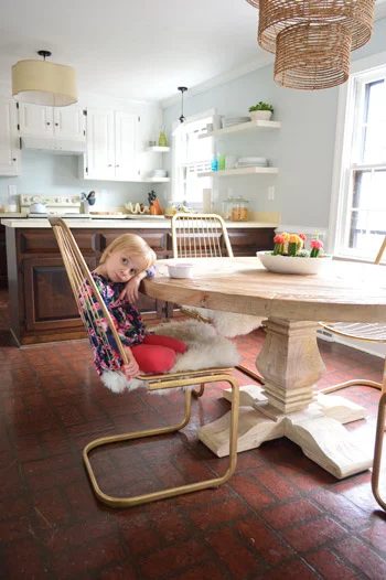 Vintage Gold Chairs In The Kitchen: a house log