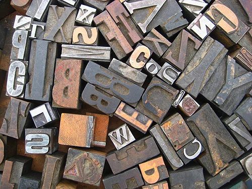 Collecting Wood Printing Block Letters: a house log