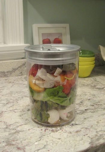 airtight container for collecting compost scraps