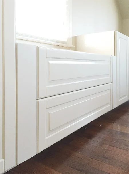Filler panels brought in to Ikea Bodbyn Sektion cabinet drawers bases