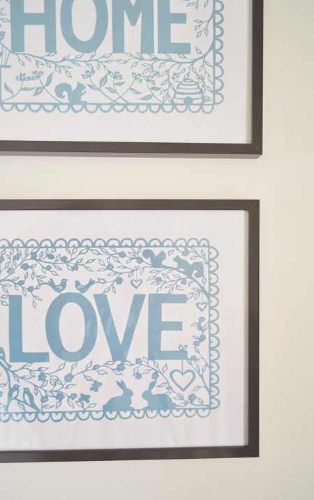 Detail of Wall Art Prints Reading Home And Enjoy