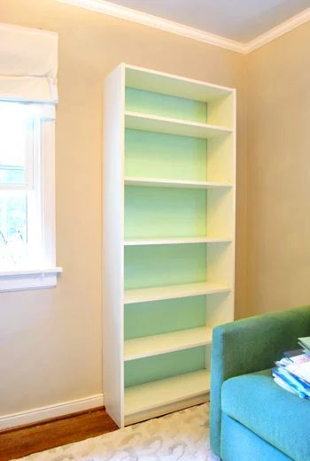 Making An Ikea Bookcase Look Built In: a house log