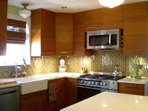 An Ikea Kitchen Makeover Alongside Glass Tile