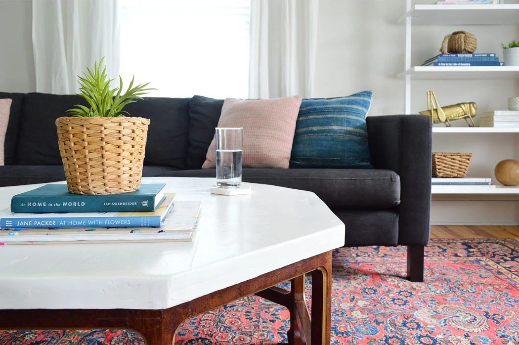 Making A Concrete Coffee Table Top: a house log