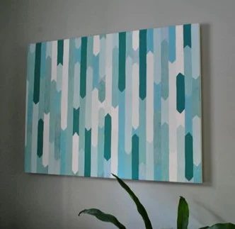 Make A Geometric Painting On A Canvas, step by step
