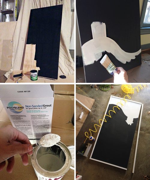 Creating Hands-on Chalkboard Wall Handing With Christmas Snow Scene