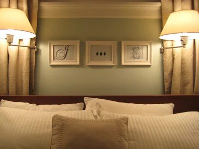 Making Personalized Initial Art To Hang Over The Bed: a house log