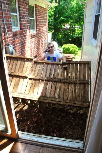 Demoing Out A Balcony To Build A Deck: a house log