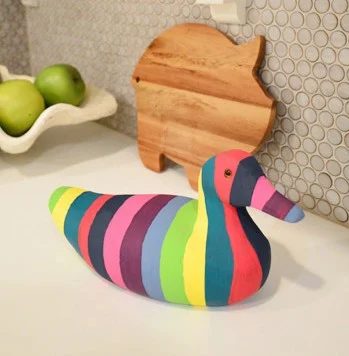Painting A Thrift Store Wood Duck: a house log
