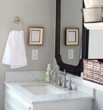 A Bathroom Makeover Alongside Floating Shelves