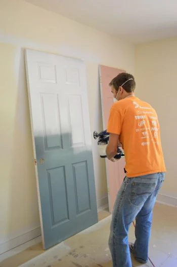 Use A Paint Sprayer On Trim & Doors, step by step