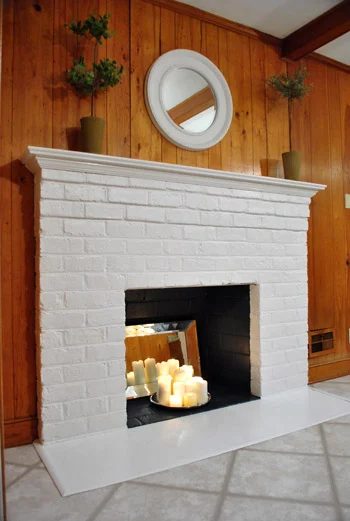 Paint A Brick Fireplace, step by step
