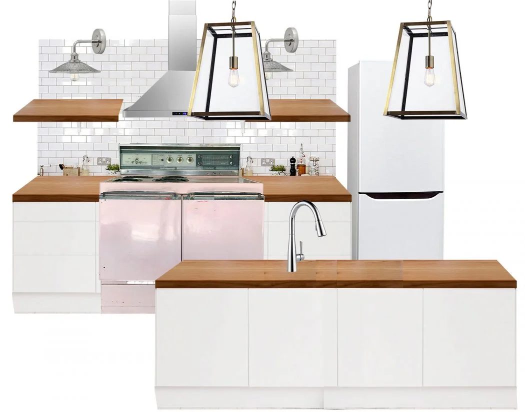 beach house kitchen planning tool mood board lantern lights