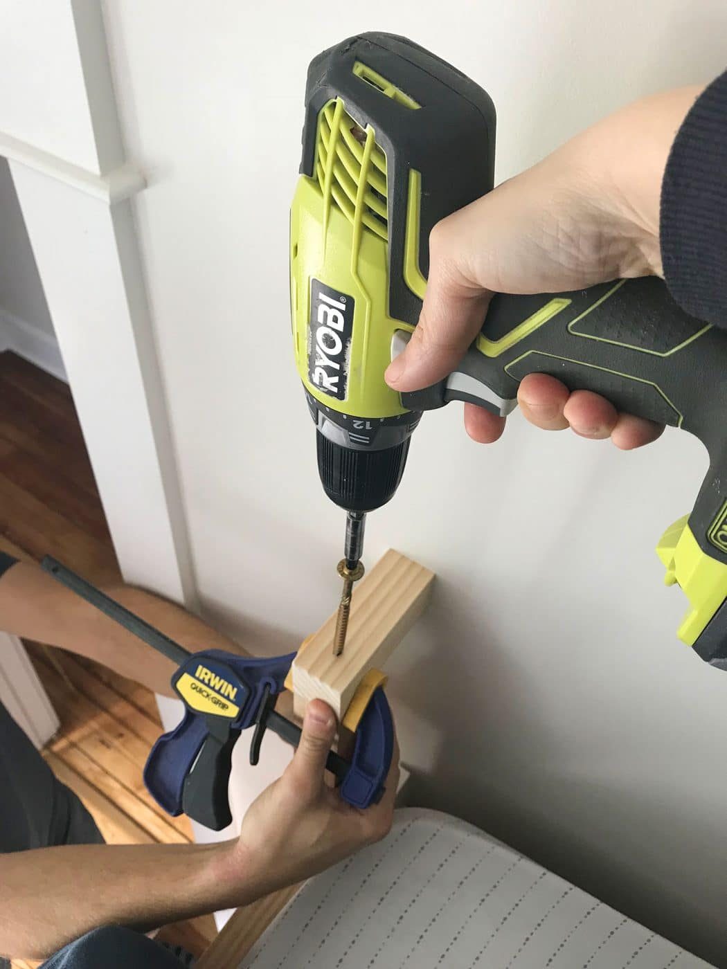ryobi drill attaching railings using RSS screws