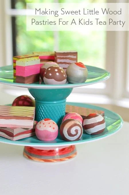 Make Wooden Play Pastries & Treats For A Kids Tea Party, step by step