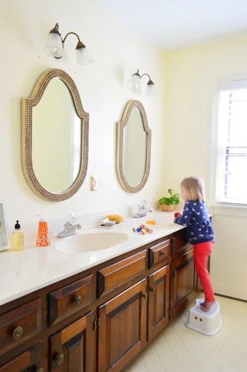 Update Bathroom Mirrors, step by step