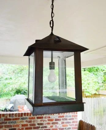 Replacing An Exterior Light: a house log