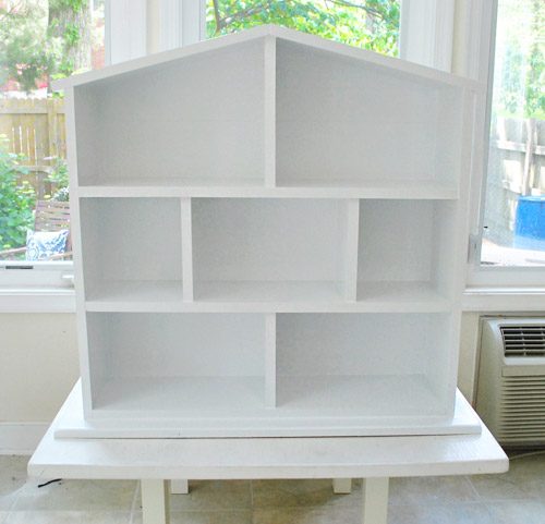 Final Painted White Hands-on Plain Dollhouse Build