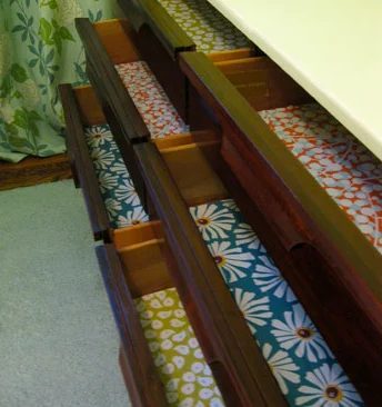 Line Drawers With Paper & Mod Podge, step by step