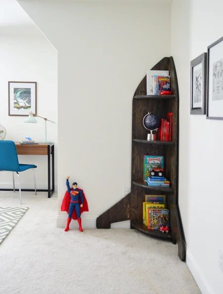 Boys Outer-Space-Bedroom Hands-on-Rocket-Bookshelf
