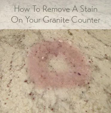 Food stain on granite countertops