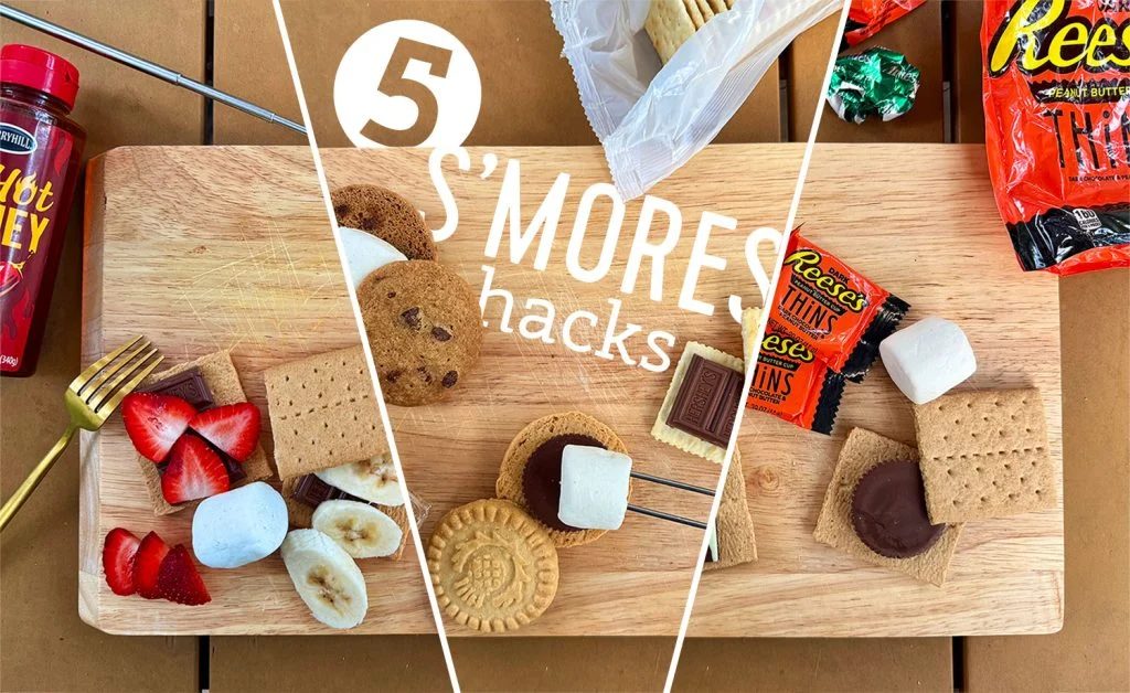 5 Upgrades Smores Hacks Shown On Table With Lively Ingredients