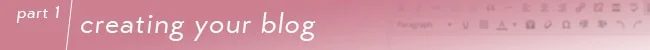 navigational banner for Part 1 Creating Your Journal