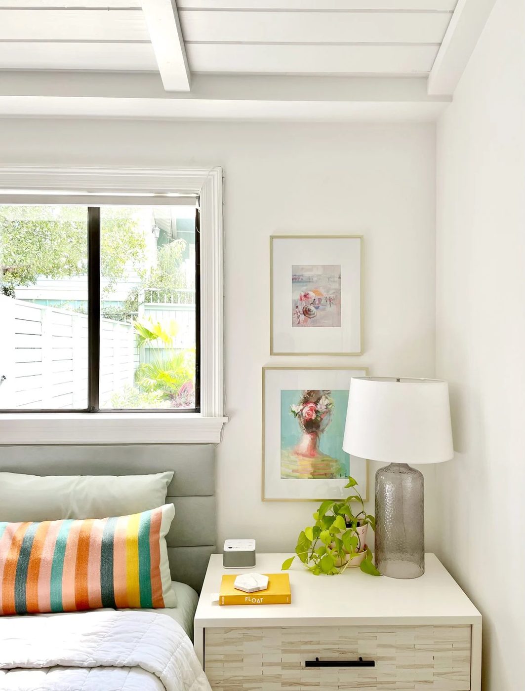 Girls Bedroom With Single Window With Smart Blind Barely Visible
