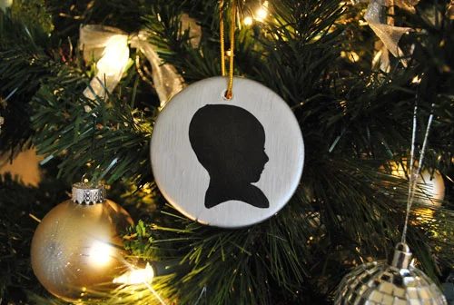 Make “Baby’s First Christmas” Silhouette Ornaments, step by step
