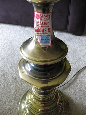 Spray Paint An Old Brass Lamp, step by step