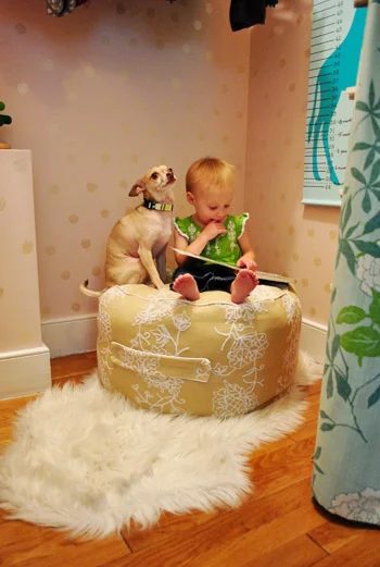 Make A Beanbag Pouf, step by step