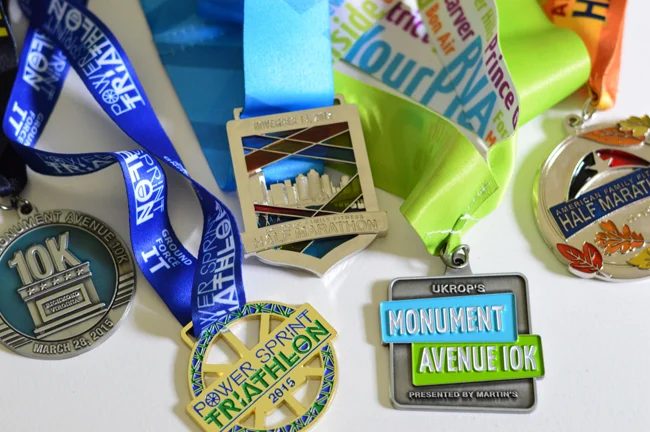 Turning Race Medals Into Christmas Ornaments: a house log