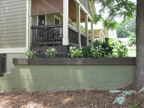 Making A Cinderblock Retaining Wall: a house log