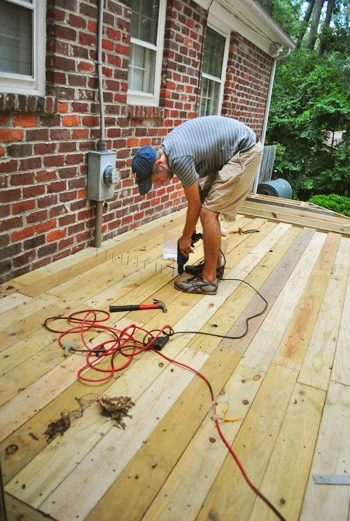 The Process Of Building A Deck: a house log