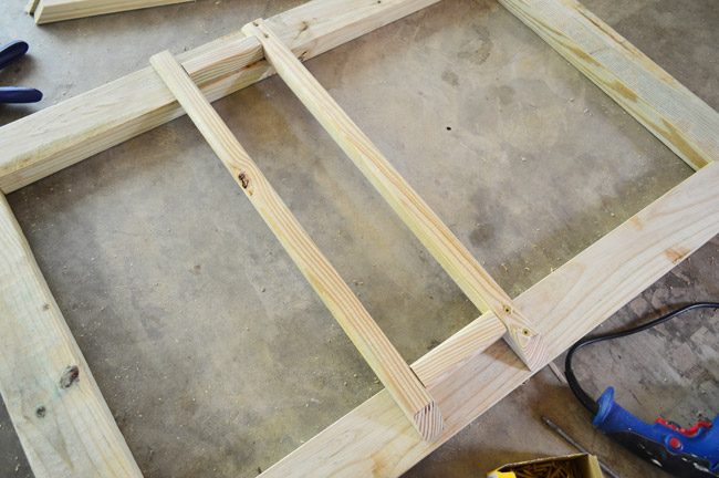 2x2 Balusters Brought in To Deck Gate Frame Using Scrap Wood Spacer
