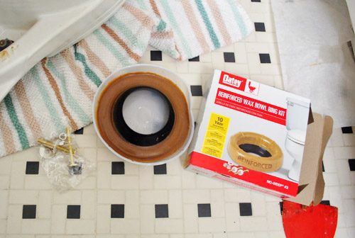 New Oatey wax ring for toilet took out from box