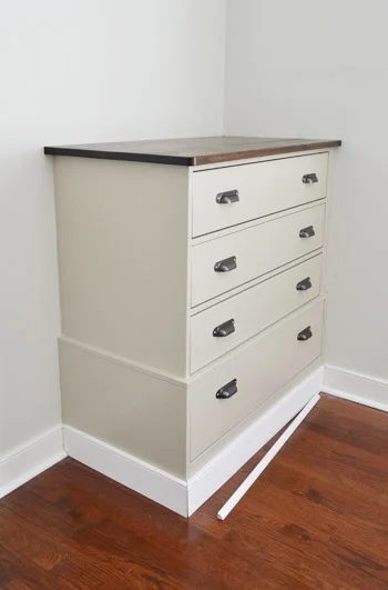 Turn Ikea Dressers Into Built-In Bookshelves, step by step
