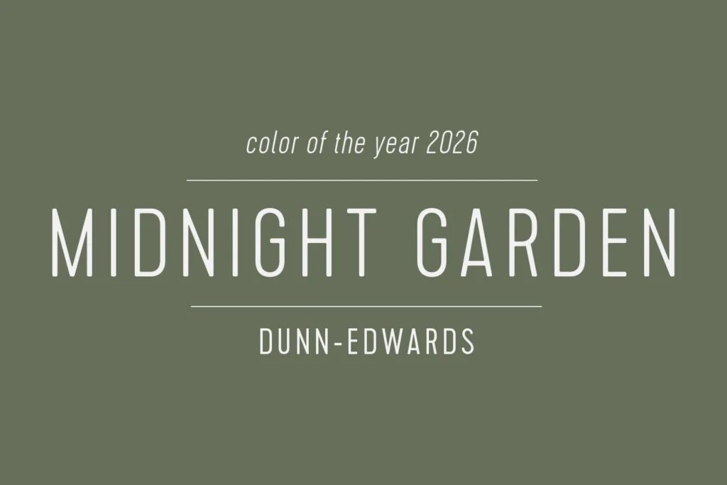 Dunn Edwards Paint Paint of the Year 2026 Midnight Garden Swatch