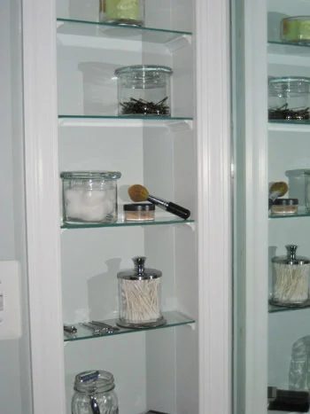 Turning A Medicine Cabinet Into An Open Shelf Niche: a house log