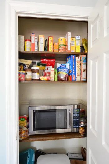 Adding Extra Shelves & A Microwave To The Pantry