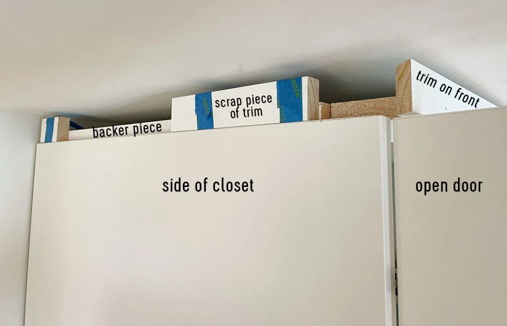 Diagram Of Back Piece Installed On The Top Of Ikea Pax Wardrobe
