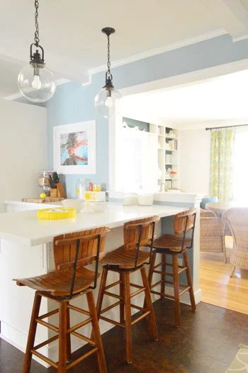 Painting The Kitchen A Soft Blue Color: Colorado Gray