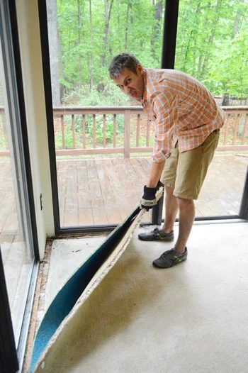 Ripping Up A Rug & Removing The Rug Pad & Tack Strips: a house log