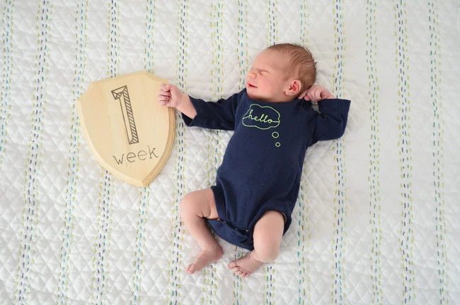 Weekly Baby Photo Project: a house log