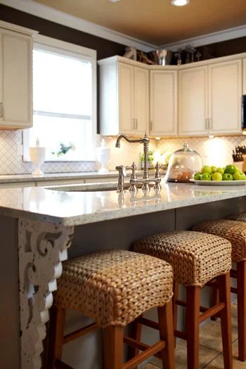 Using Brackets To Makeover A Kitchen Island: a house log